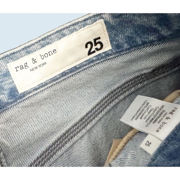 RAG & BONE Mia Yoke Straight Leg Tie Belt Jeans Size 25 - Picture 7 of 8